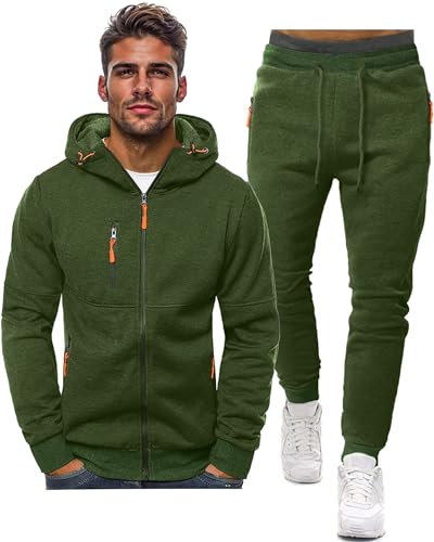Hakjay Sweatsuits for Men 2 Piece Hoodie Men's Jogging Tracksuit